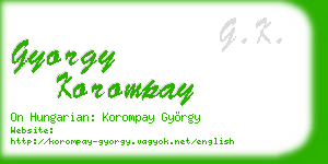 gyorgy korompay business card