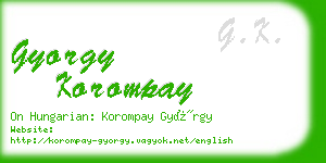 gyorgy korompay business card